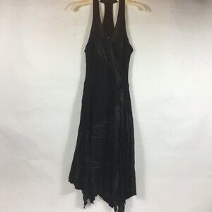 bebe Blk Silk Racerback Dress